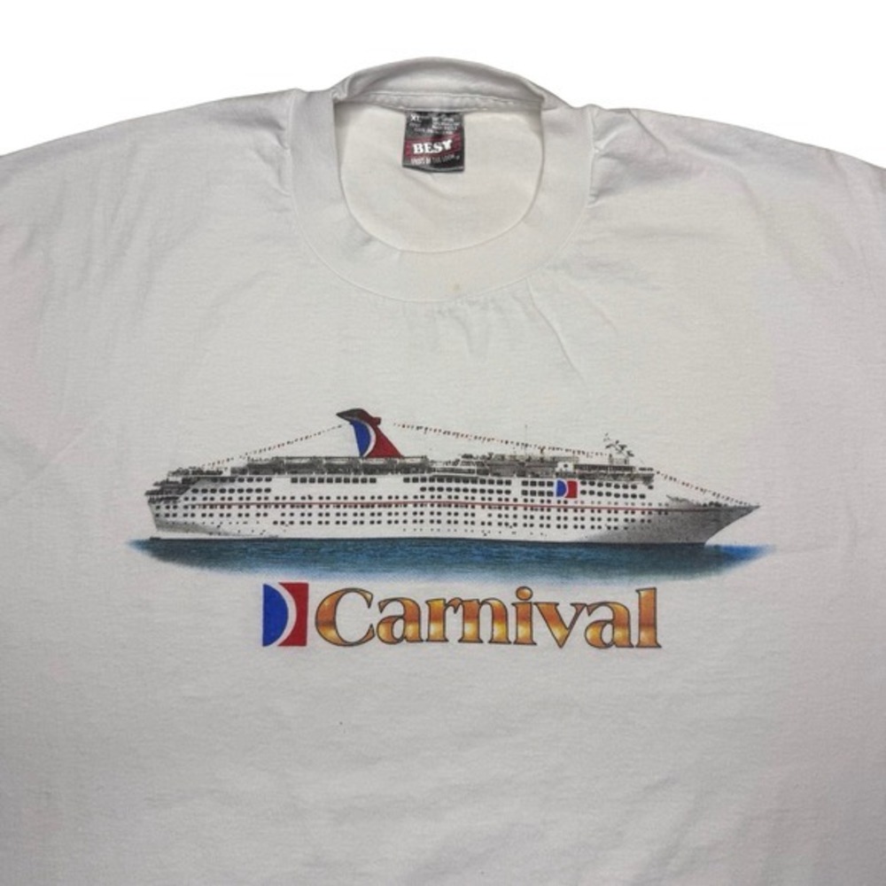 Vintage 90s Carnival cruise ship shirt